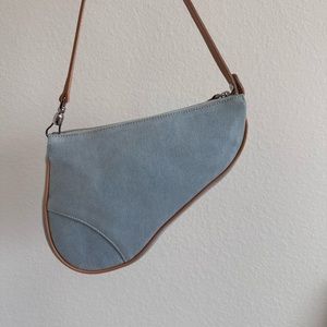 Dior Vintage Light Denim Saddle Handbag (see on in Bella Hadid)